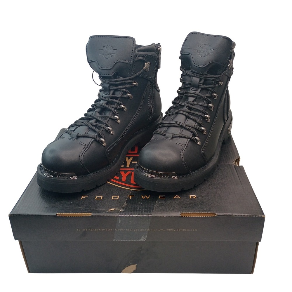 Harley-Davidson Electron Men Black Leather Motorcycle Boots D96017 Men Sz 13 NEW